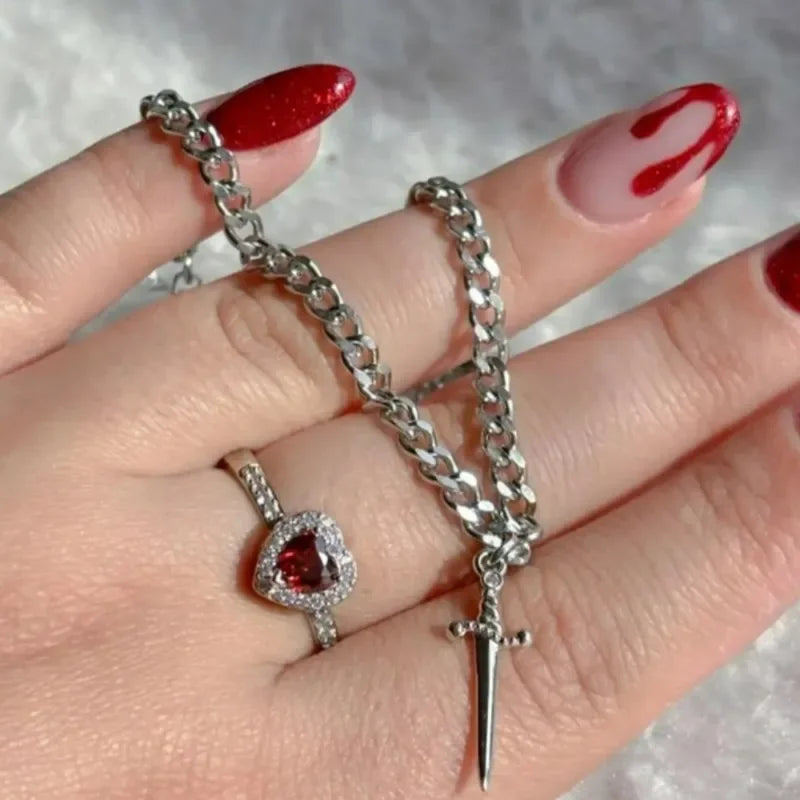 Nuevo Anillo y Pulsera - Corazón y Espada