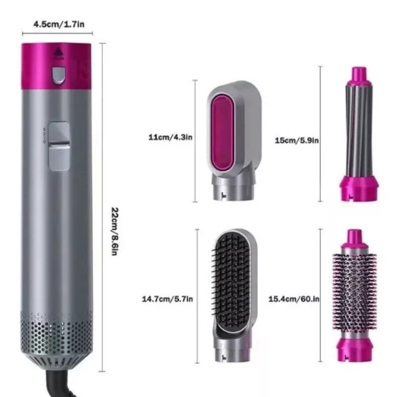 NUEVO SECADOR DE CABELLO STYLE PRO 5 EN 1 + CEPILLO DE BAMBOO