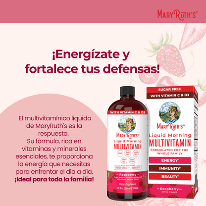 Multivitamínico Líquido - MaryRuth de Frambuesa